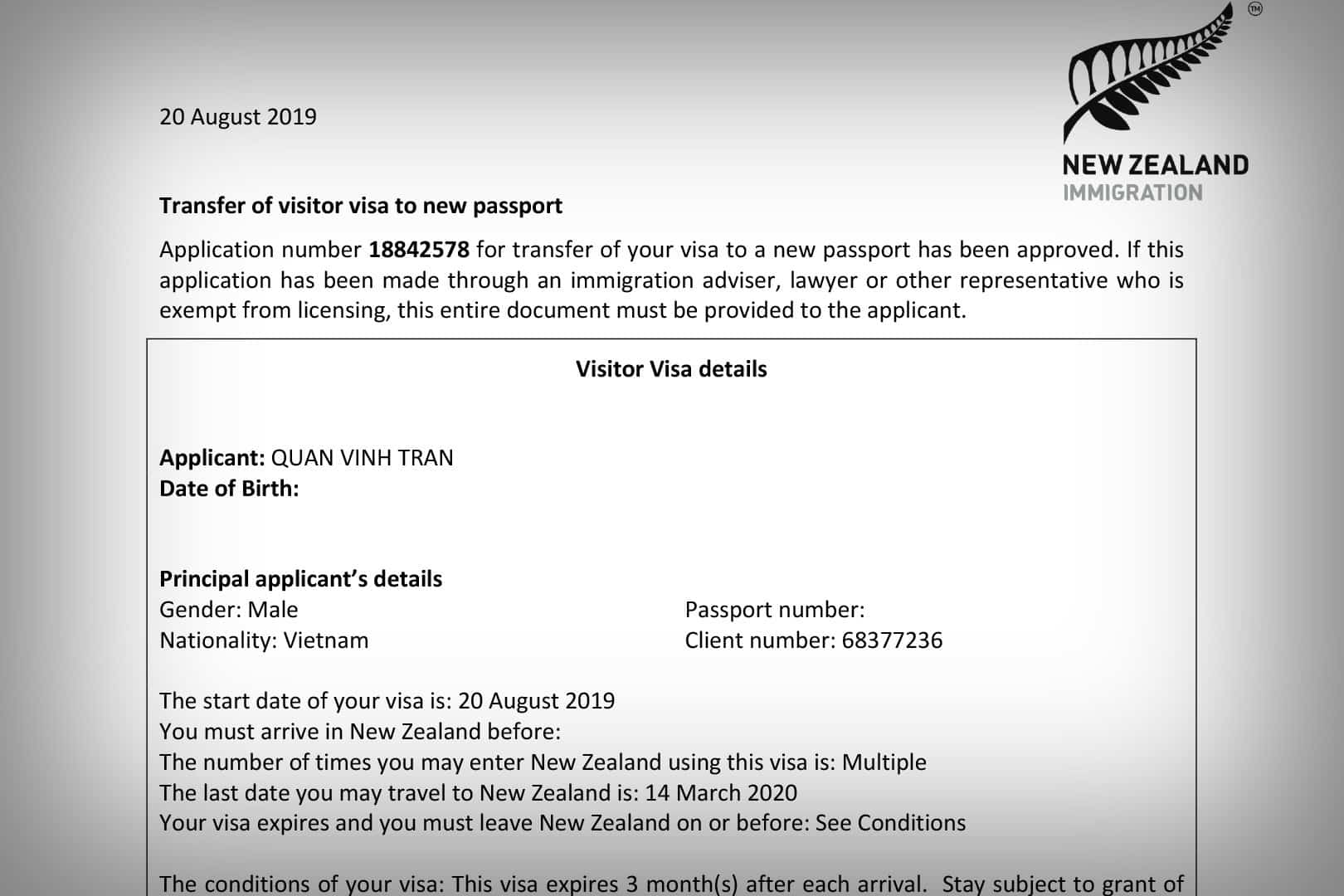 visa đi công tác new zealand