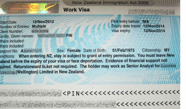 visa đi công tác new zealan