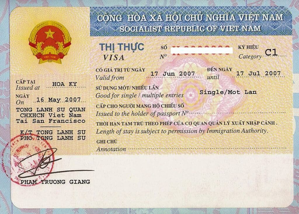 Visa công tác cho người nước ngoài 
