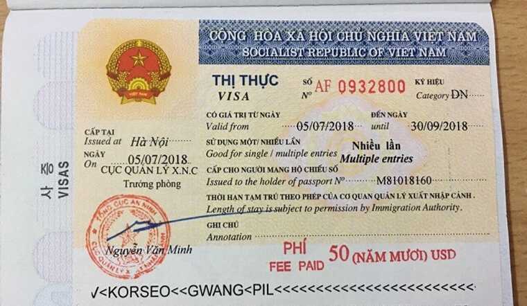 visa thị thực Việt Nam