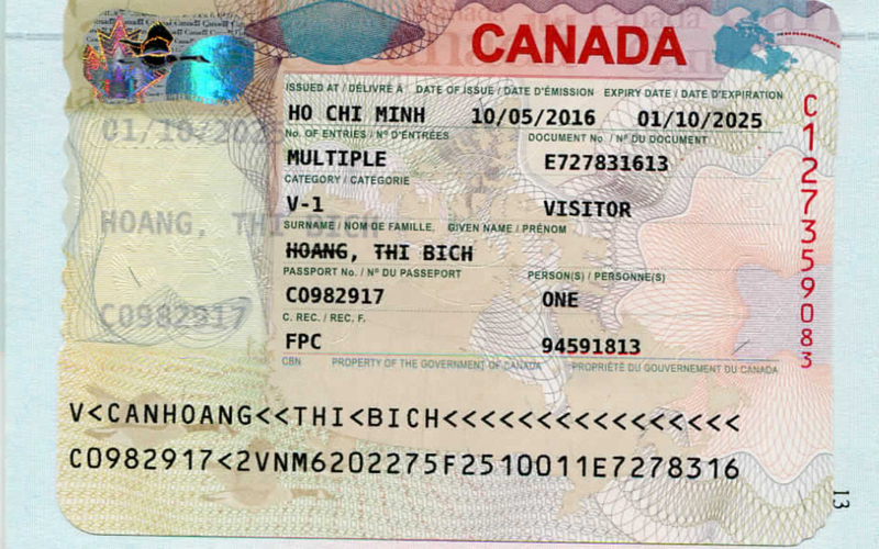 Xin Visa Thăm Thân Canada