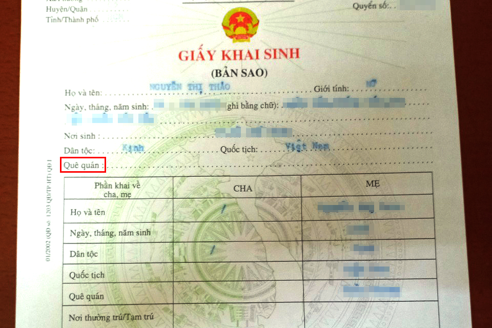 Giấy tờ thủ tục đăng ký khai sinh cho trẻ cần thiết