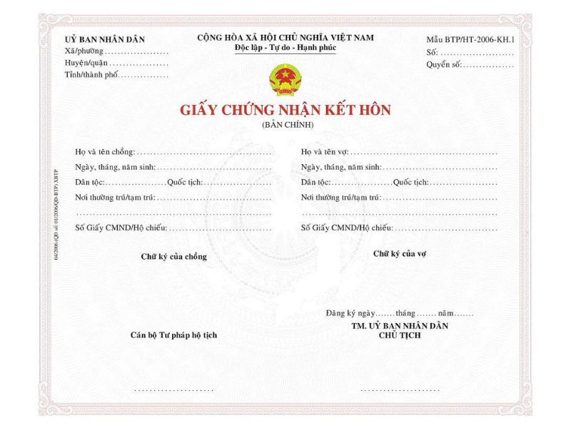 Giấy đăng ký kết hôn là gì? 