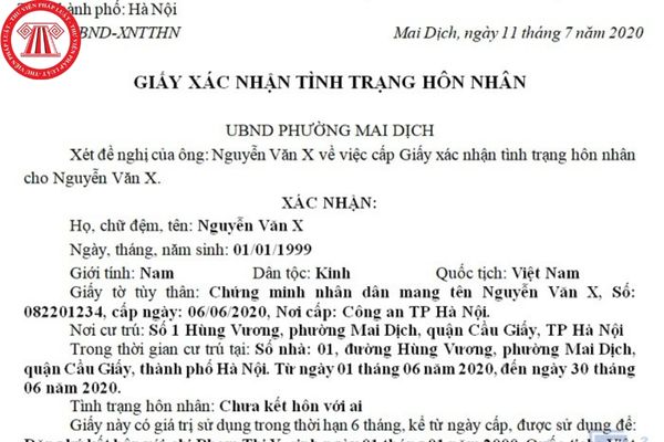 Công dụng của giấy xác nhận tình trạng hôn nhân 
