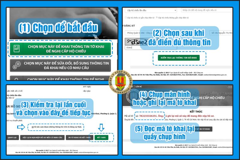 Thủ tục làm hộ chiếu online