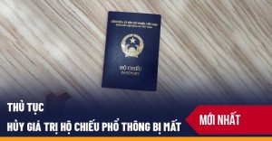 hủy giá trị hộ chiếu phổ thông bị mất