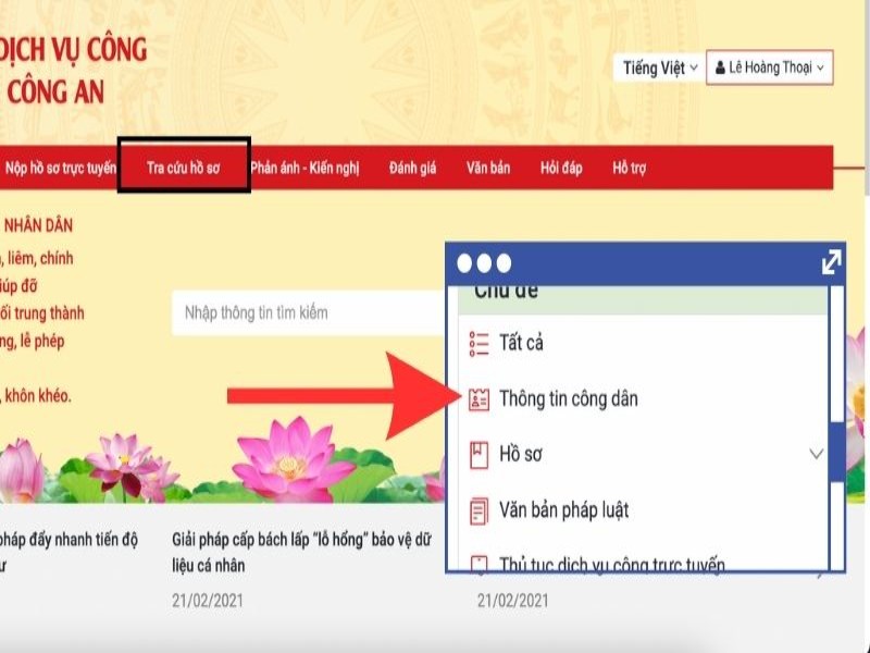  tra cứu thông tin CCCD gắn chip